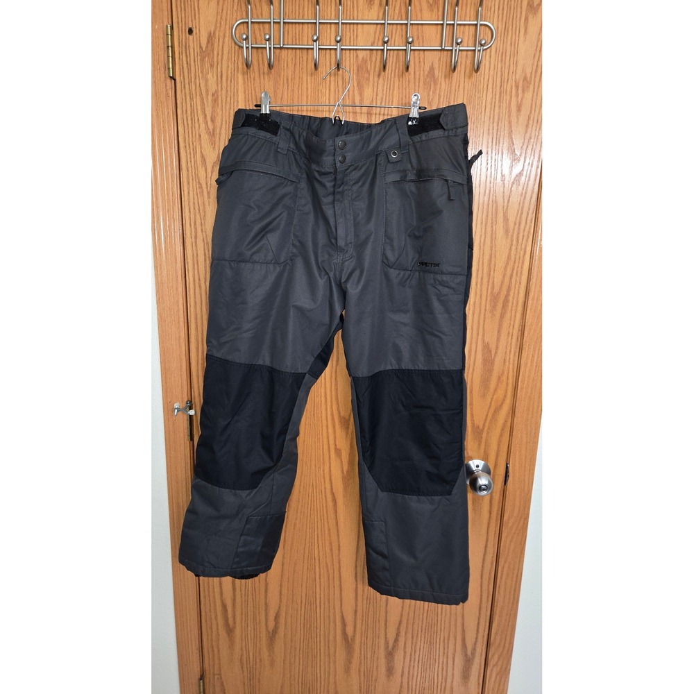 Arctix Mens Insulated Snow Pants Gray Black Colorblock Short XL/TG Ski Winter